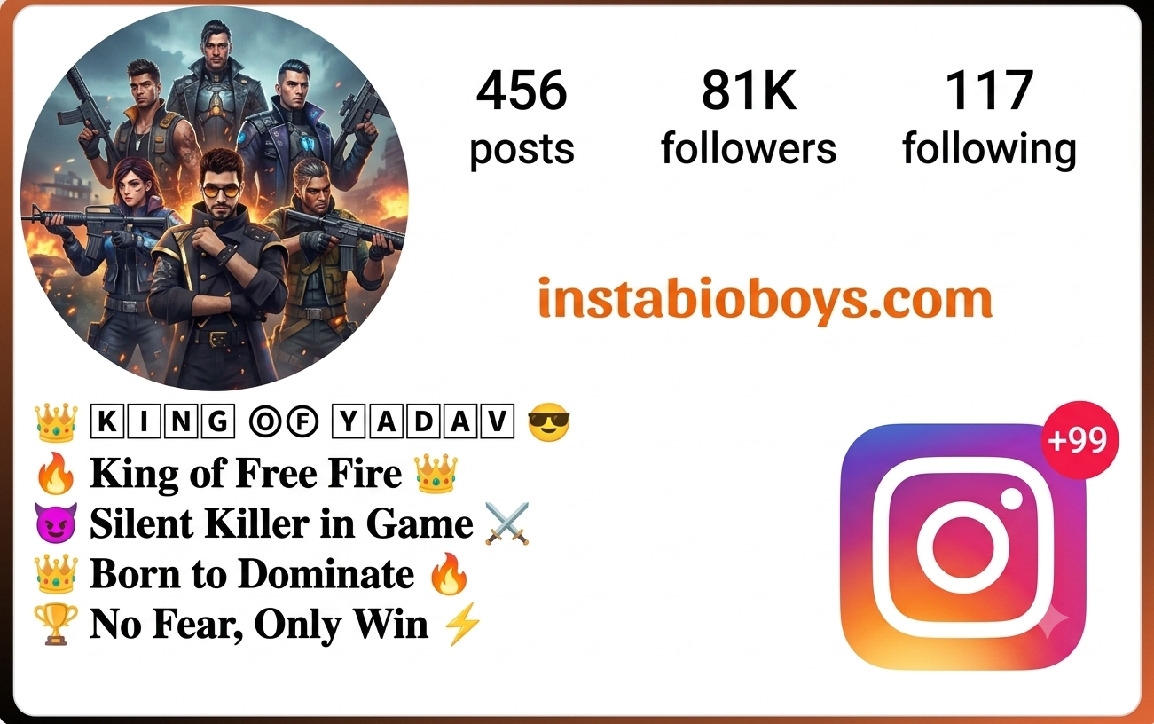 free fire instagram bio 